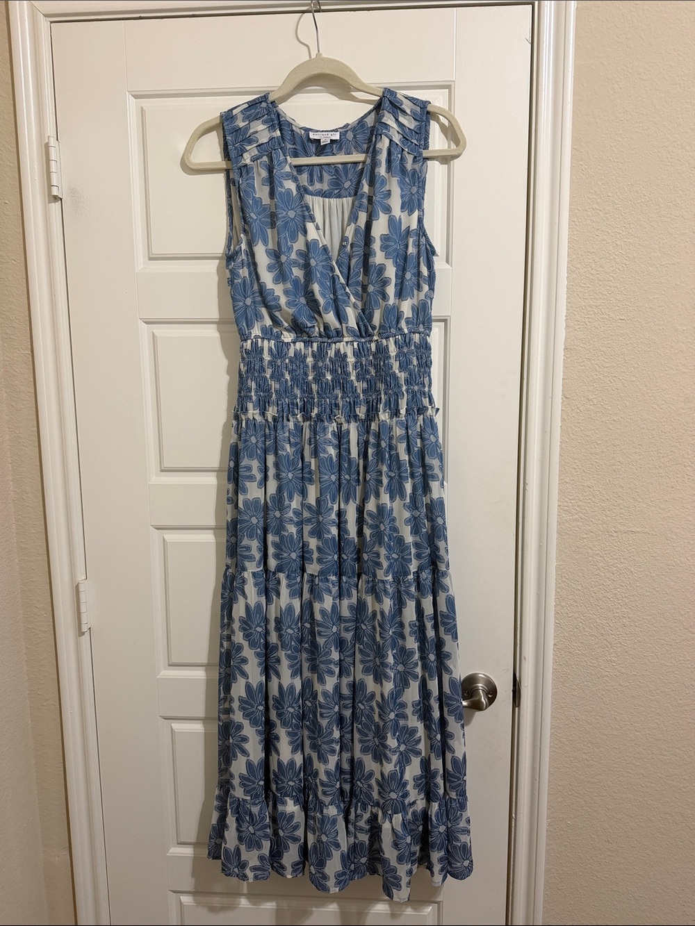 Current Air Blue and White Floral Maxi Dress